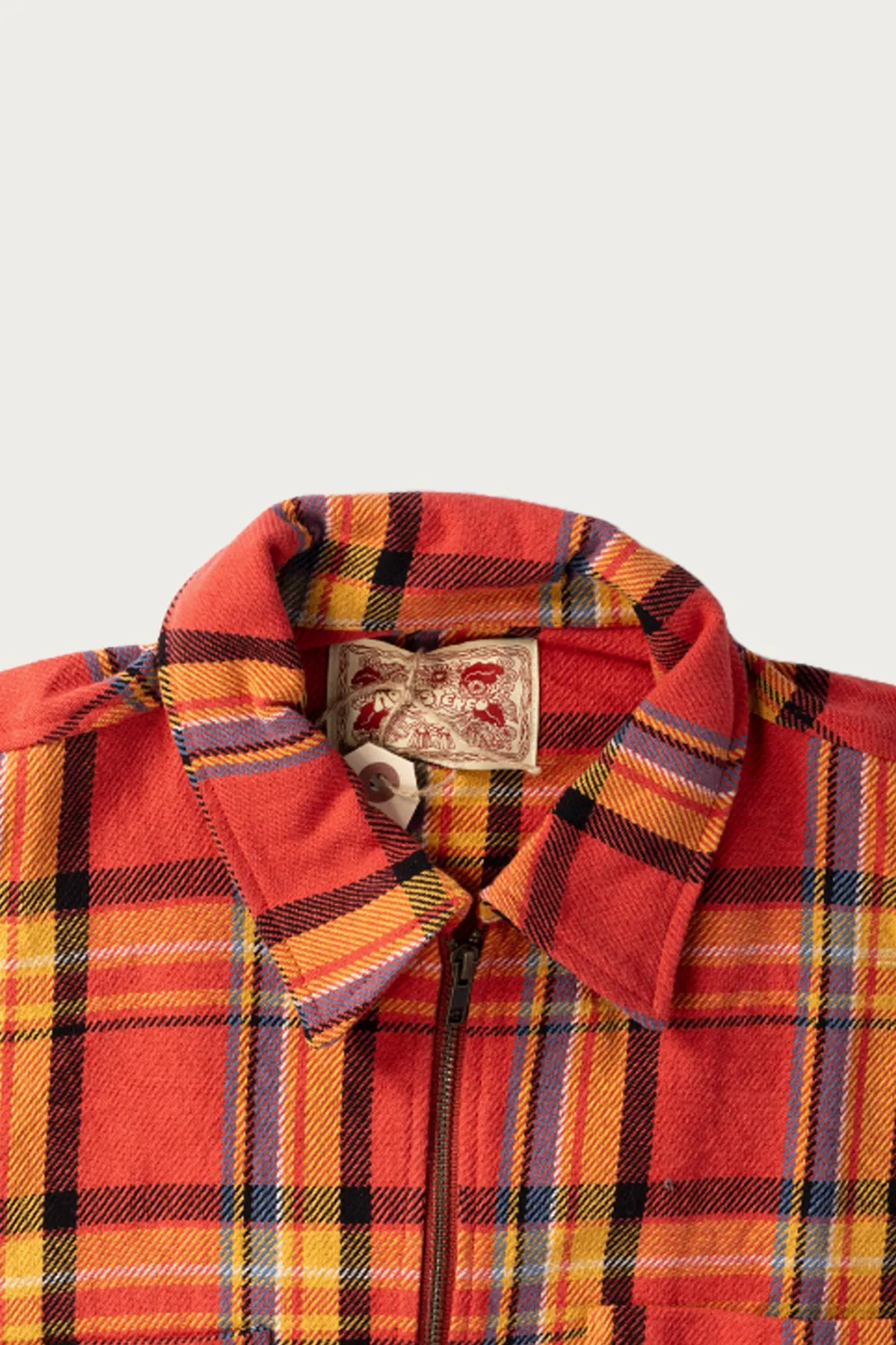 4am Plaid Zip Shirt - Red Earth