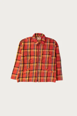4am Plaid Zip Shirt - Red Earth