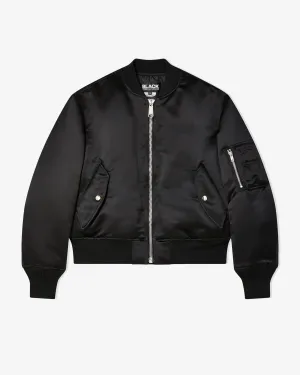 Black Comme des Garons - Reversible Frilled Bomber Jacket - (Black)