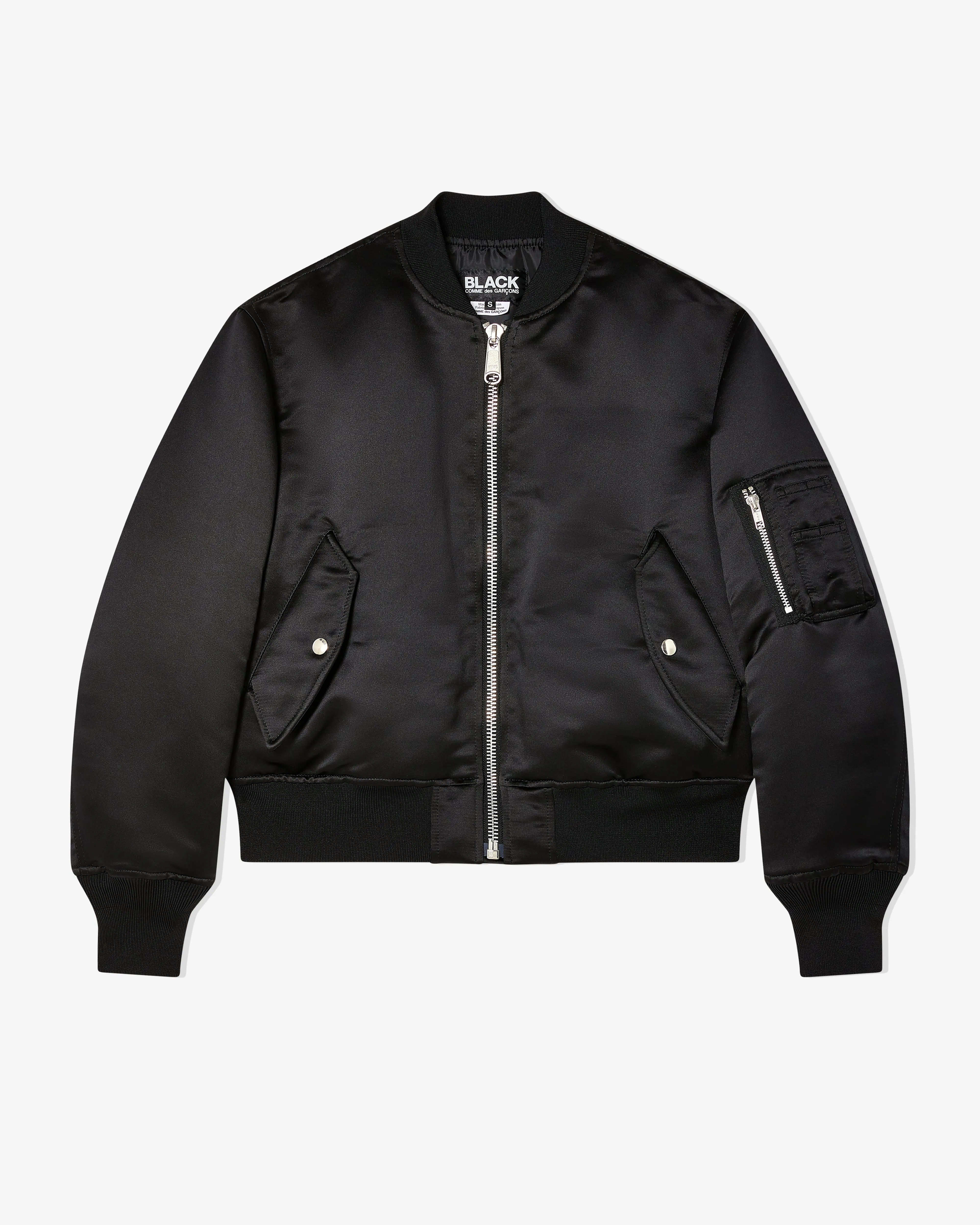 Black Comme des Garons - Reversible Frilled Bomber Jacket - (Black)