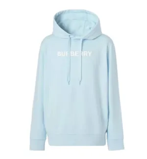 Burberry Logo Hoodie (Cyan)