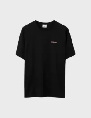 Burberry Oak Leaf Badge Cotton T-Shirt -Black