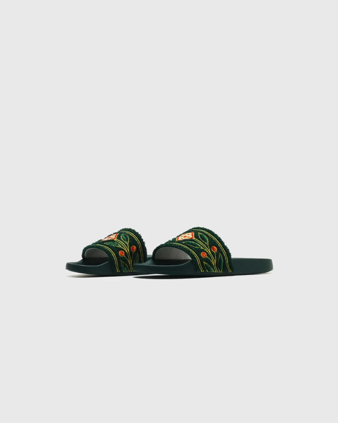 Casablanca Embroidered Terry Slider in Green