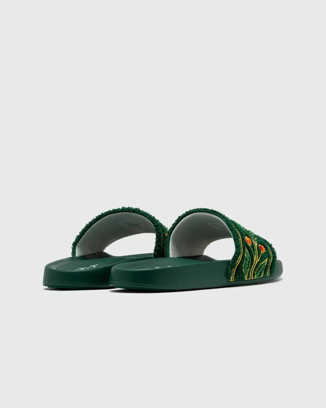 Casablanca Embroidered Terry Slider in Green