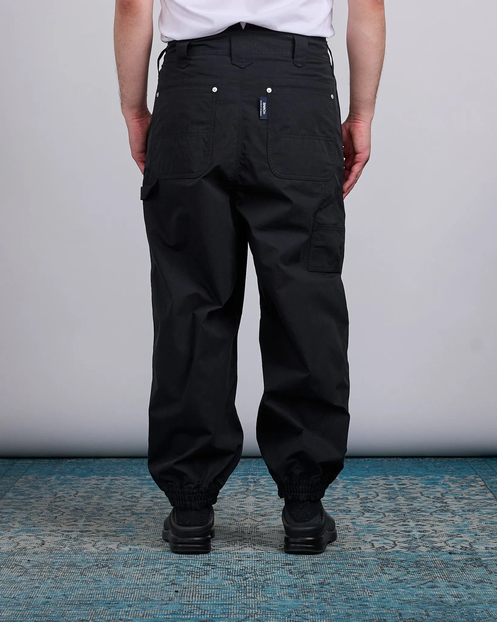COMME des GARONS HOMME Cotton Poly Weather Carpenter Pant Black