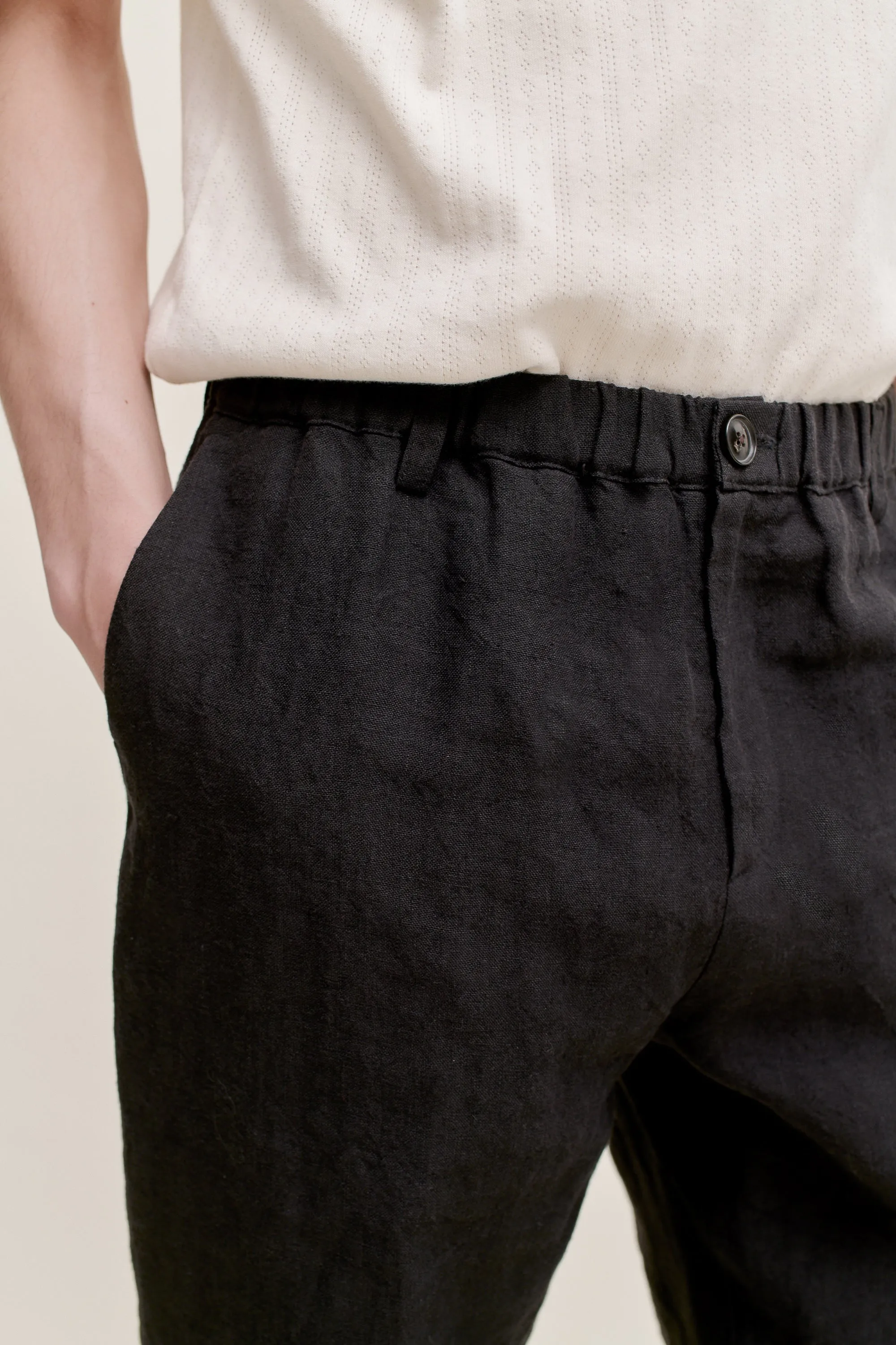 ELASTICATED WIDE TROUSERS