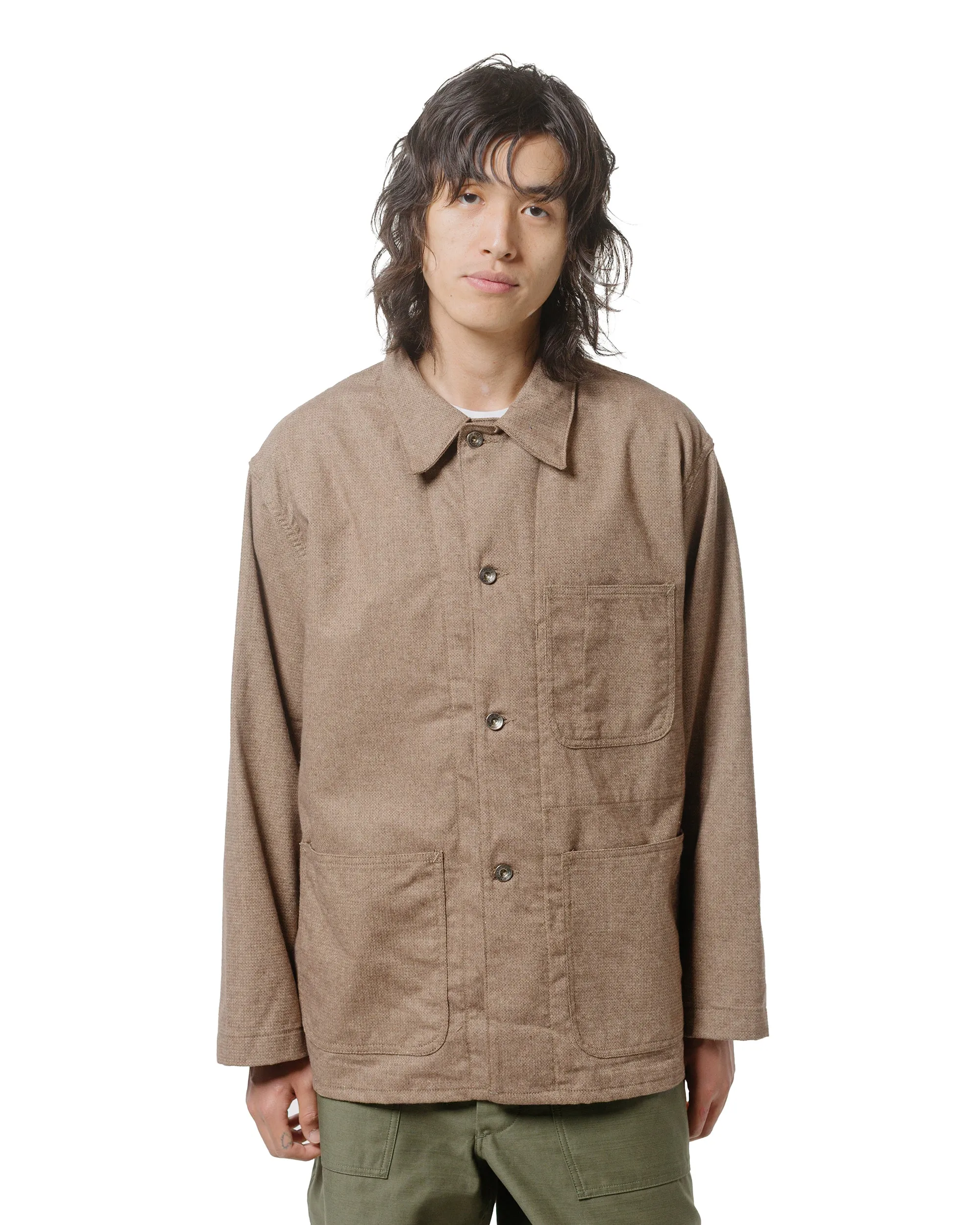 Engineered Garments Workaday Utility Jacket Brown CP Homespun