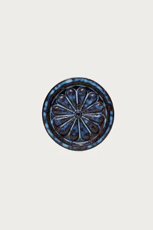 Flower Roof Tile Incense Holder - Indigo