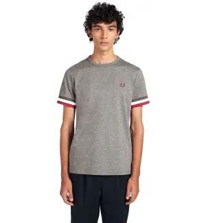 Fred Perry Trio Color Tip Tee (Grey)