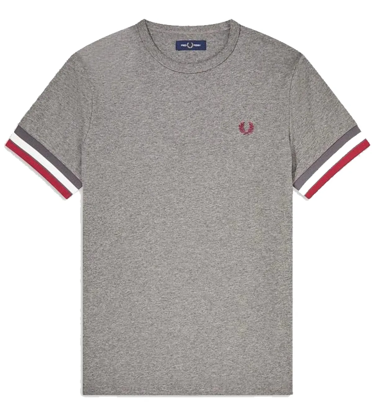 Fred Perry Trio Color Tip Tee (Grey)
