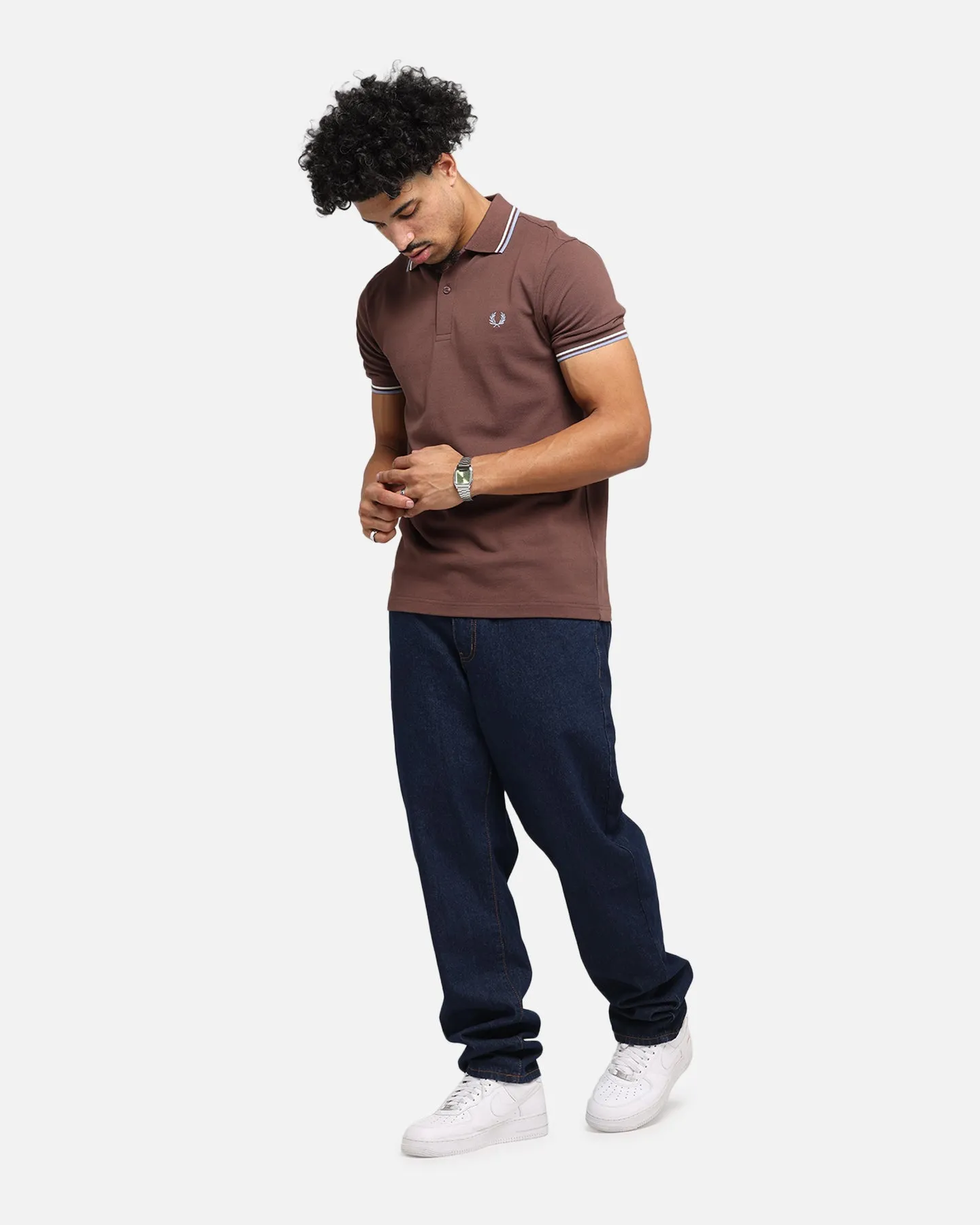 Fred Perry Twin Tipped Polo Shirt Brick