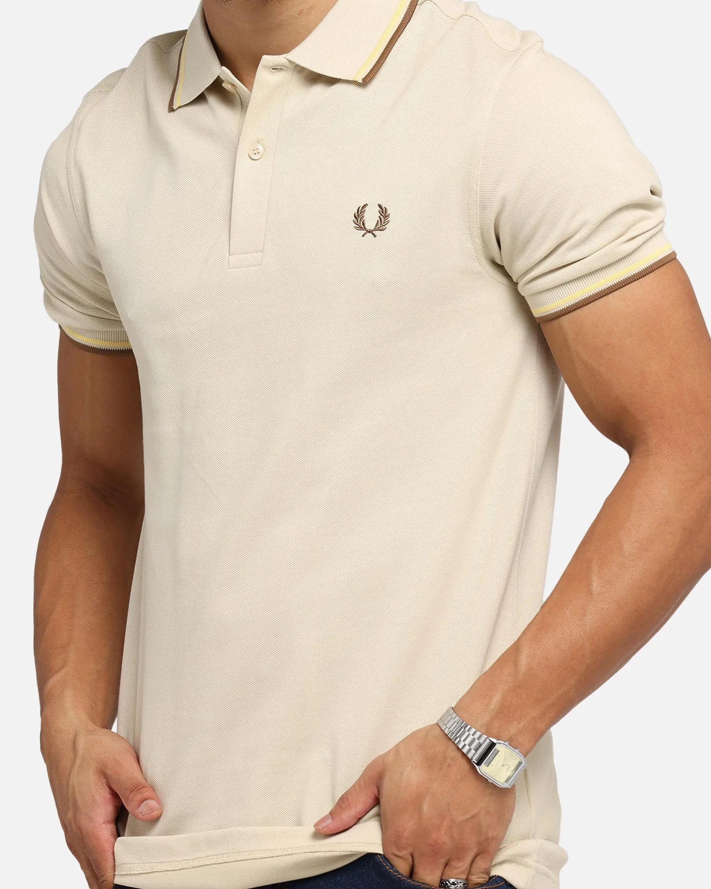 Fred Perry Twin Tipped Polo Shirt Oat