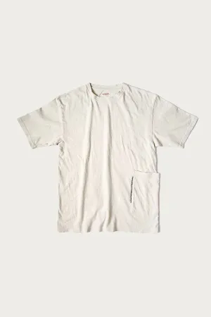 Gauze Jersey BISCUIT Pocket T - Ivory