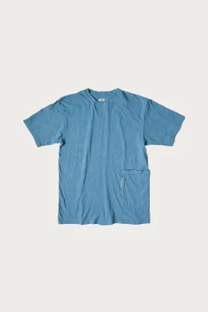 Gauze Jersey BISCUIT Pocket T - Light Blue