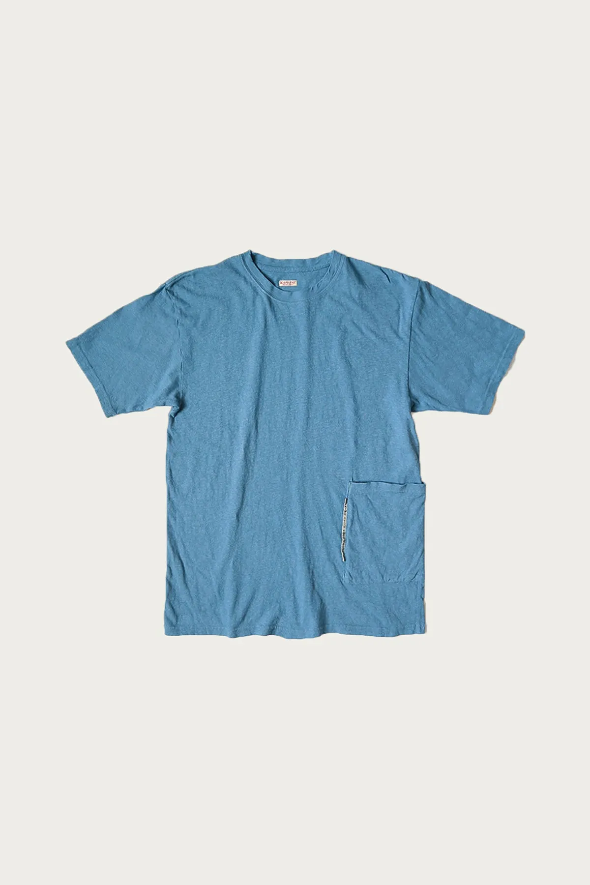 Gauze Jersey BISCUIT Pocket T - Light Blue