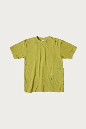 Gauze Jersey BISCUIT Pocket T - Yellow Green
