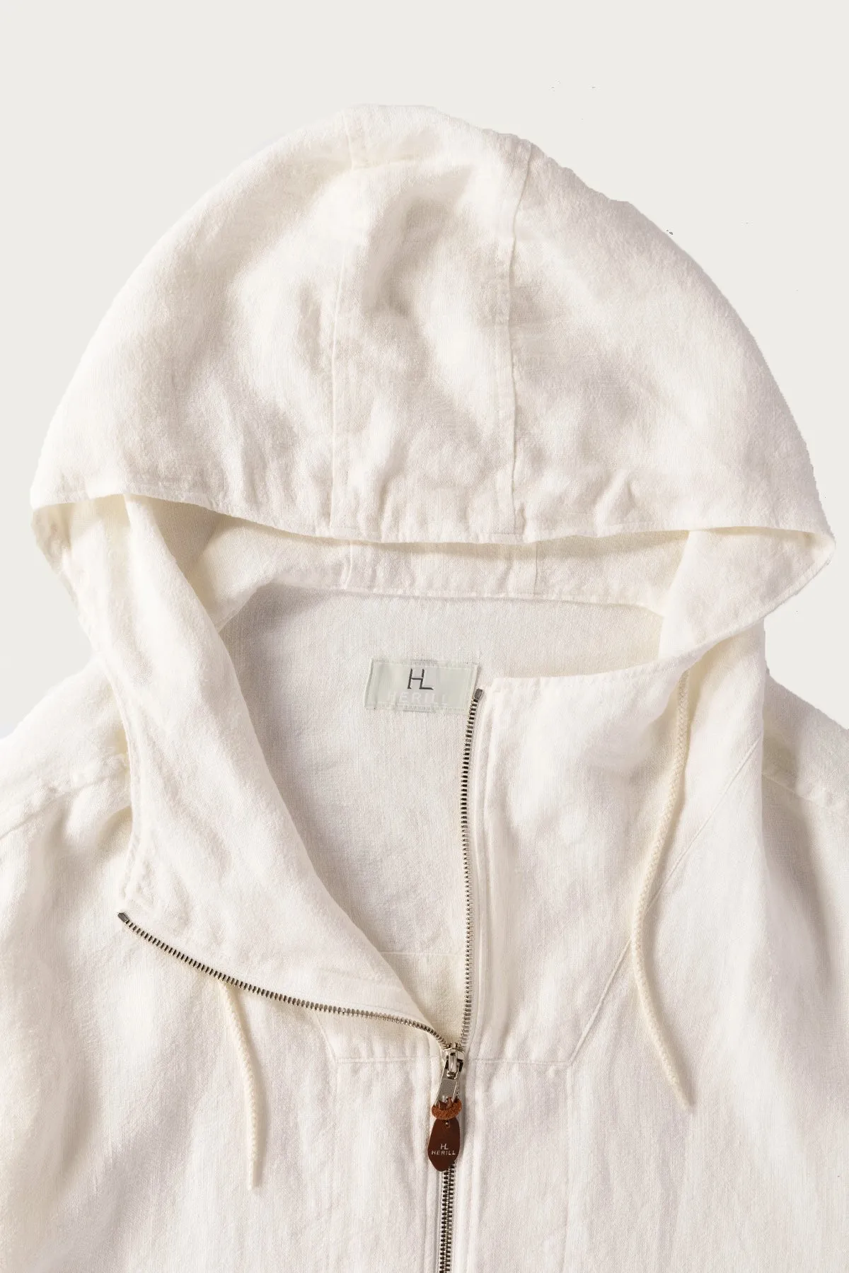Hemp Hooded Jacket - White
