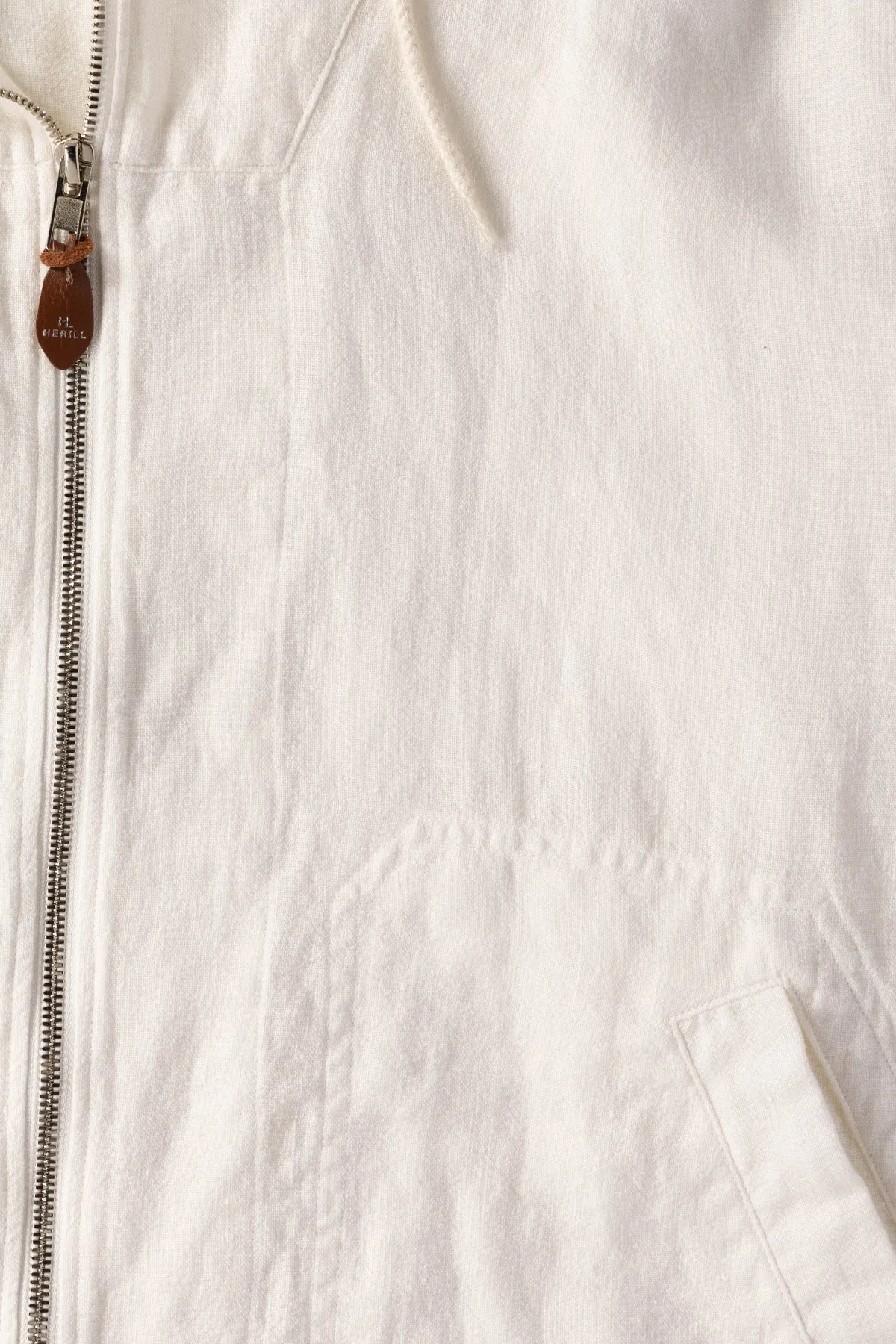 Hemp Hooded Jacket - White