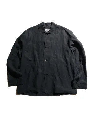 MARKAWARE Utility Shirt 80/1 Hemp Typewriter-Cloth Black
