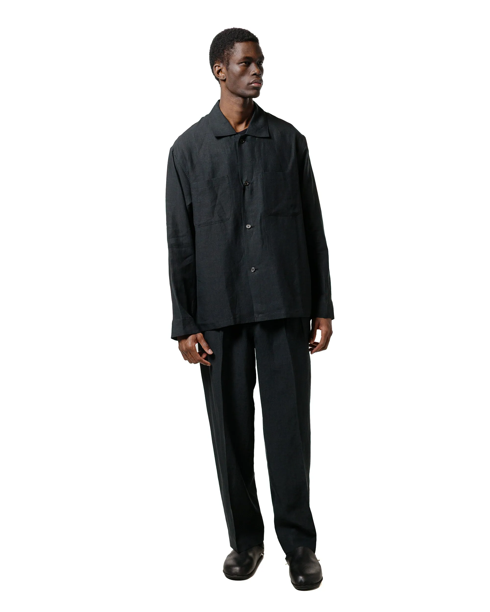 MARKAWARE Utility Shirt 80/1 Hemp Typewriter-Cloth Black