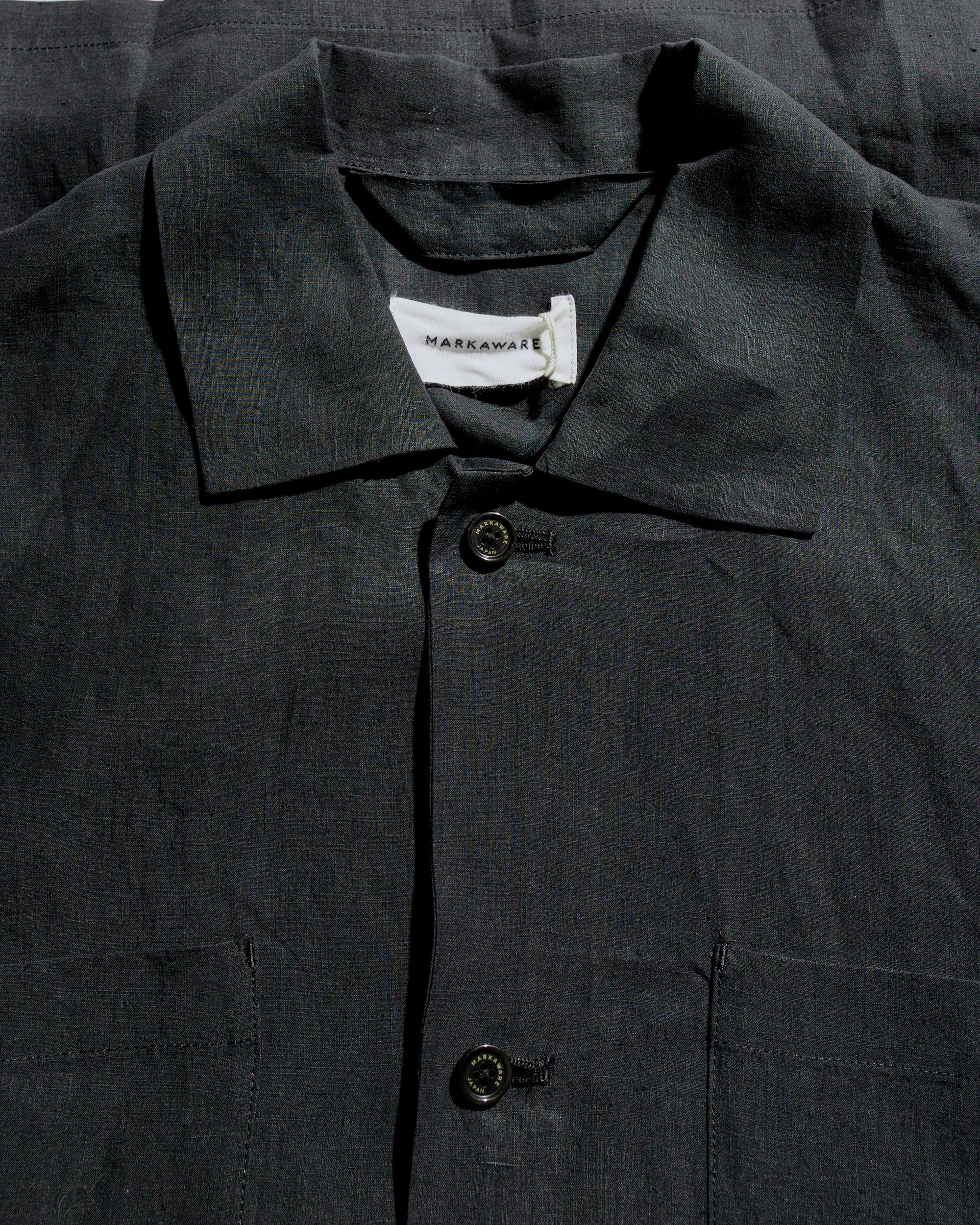 MARKAWARE Utility Shirt 80/1 Hemp Typewriter-Cloth Black