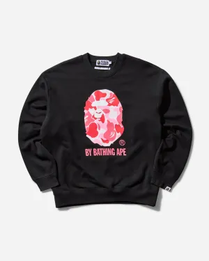 Men's ABC Camo Ape Head  Crewneck Sweatshirt Black