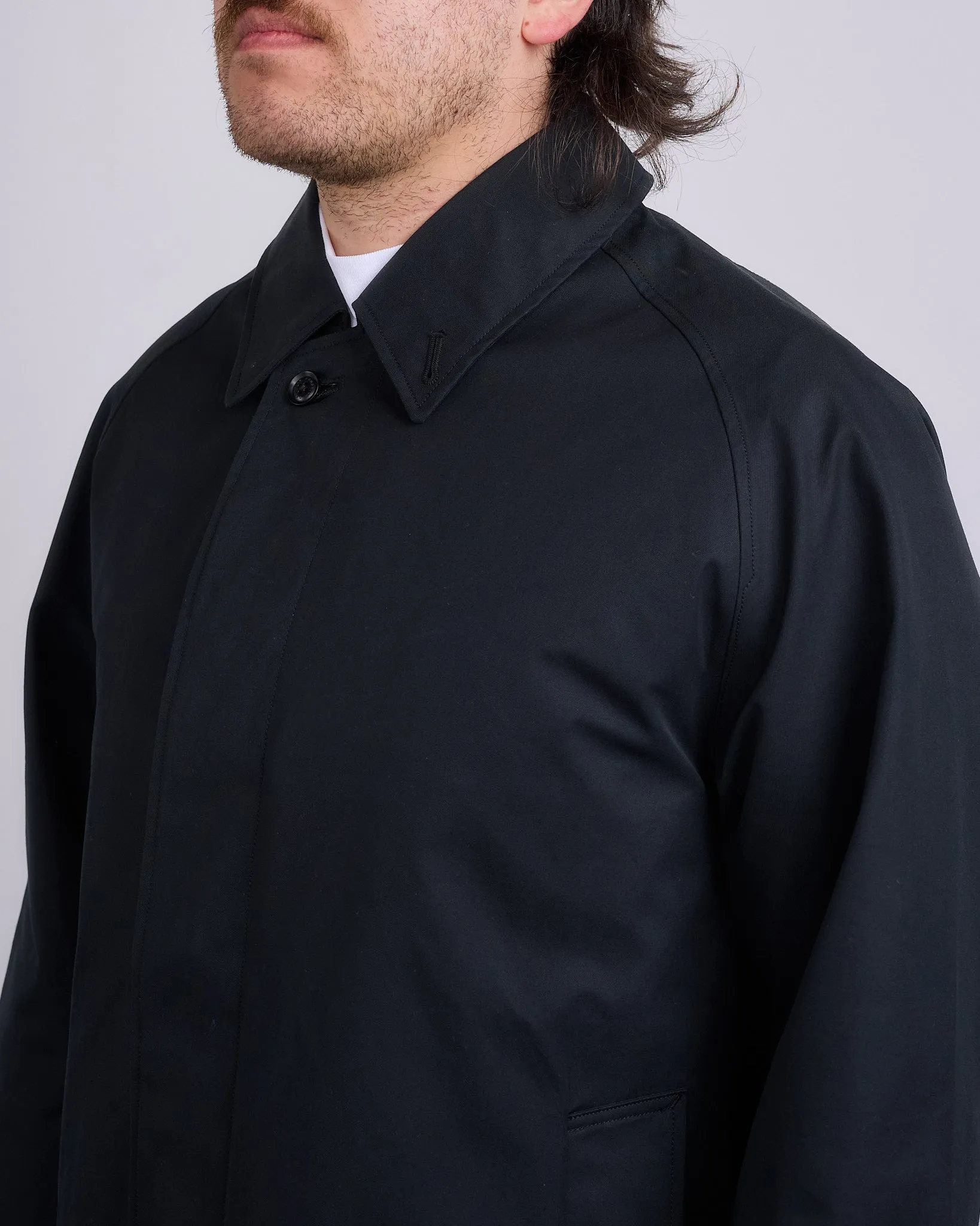 nanamica 2L Gore-Tex Balmacaan Coat Black