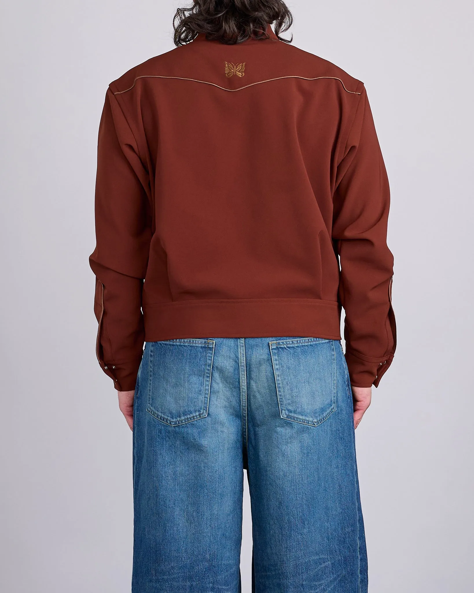 Needles Piping Cowboy Double Cloth Jacket Brown