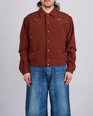 Needles Piping Cowboy Double Cloth Jacket Brown