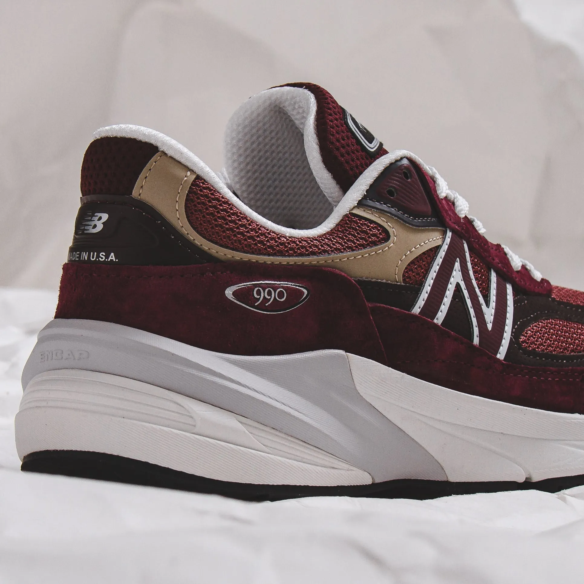 New Balance Unisex 990v6 Burgundy Made In USA U990BT6