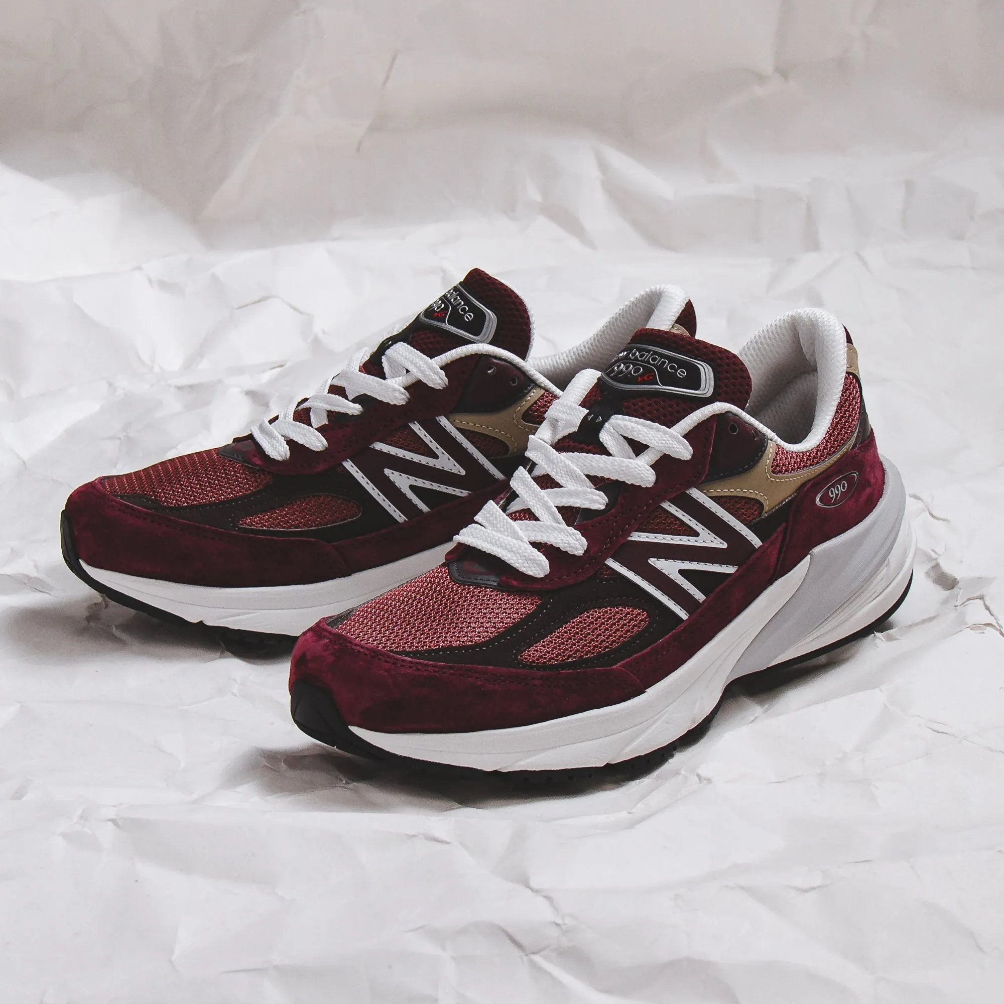 New Balance Unisex 990v6 Burgundy Made In USA U990BT6