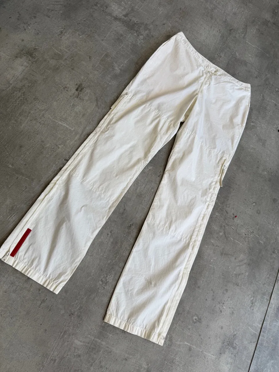 Prada White Technical Utility Trousers