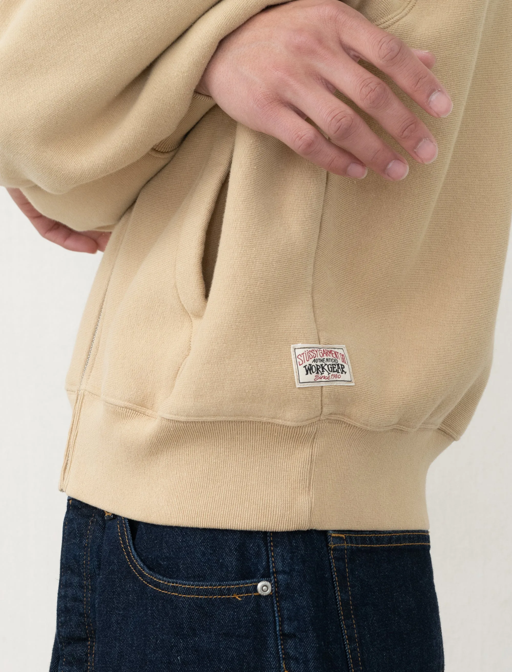 Raglan Zip Hoodie (Khaki)