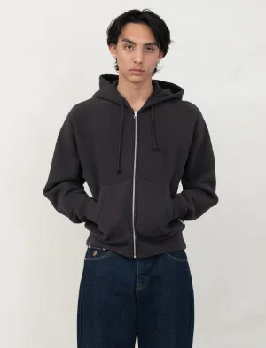 Raglan Zip Hoodie (Washed Black)
