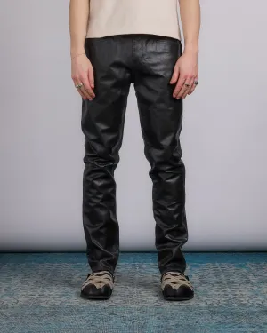 Rick Owens Tyrone Jean Tamponato Leather Black