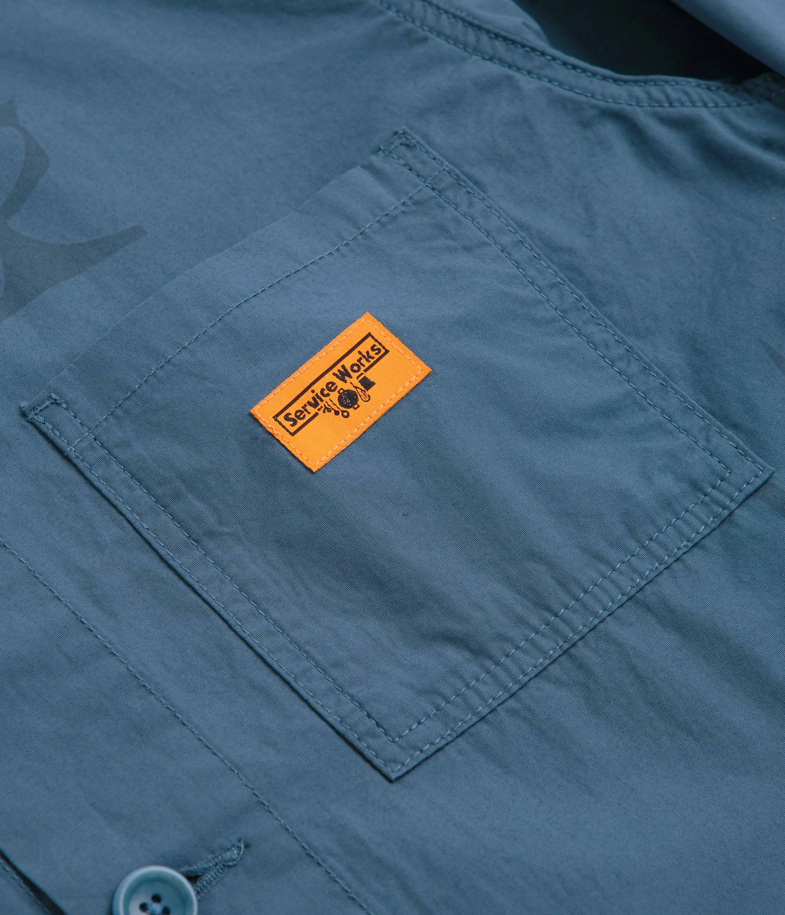 Service Works Poplin Printed Chore Shirt - Slate