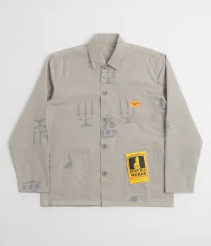 Service Works Poplin Printed Chore Shirt - Stone