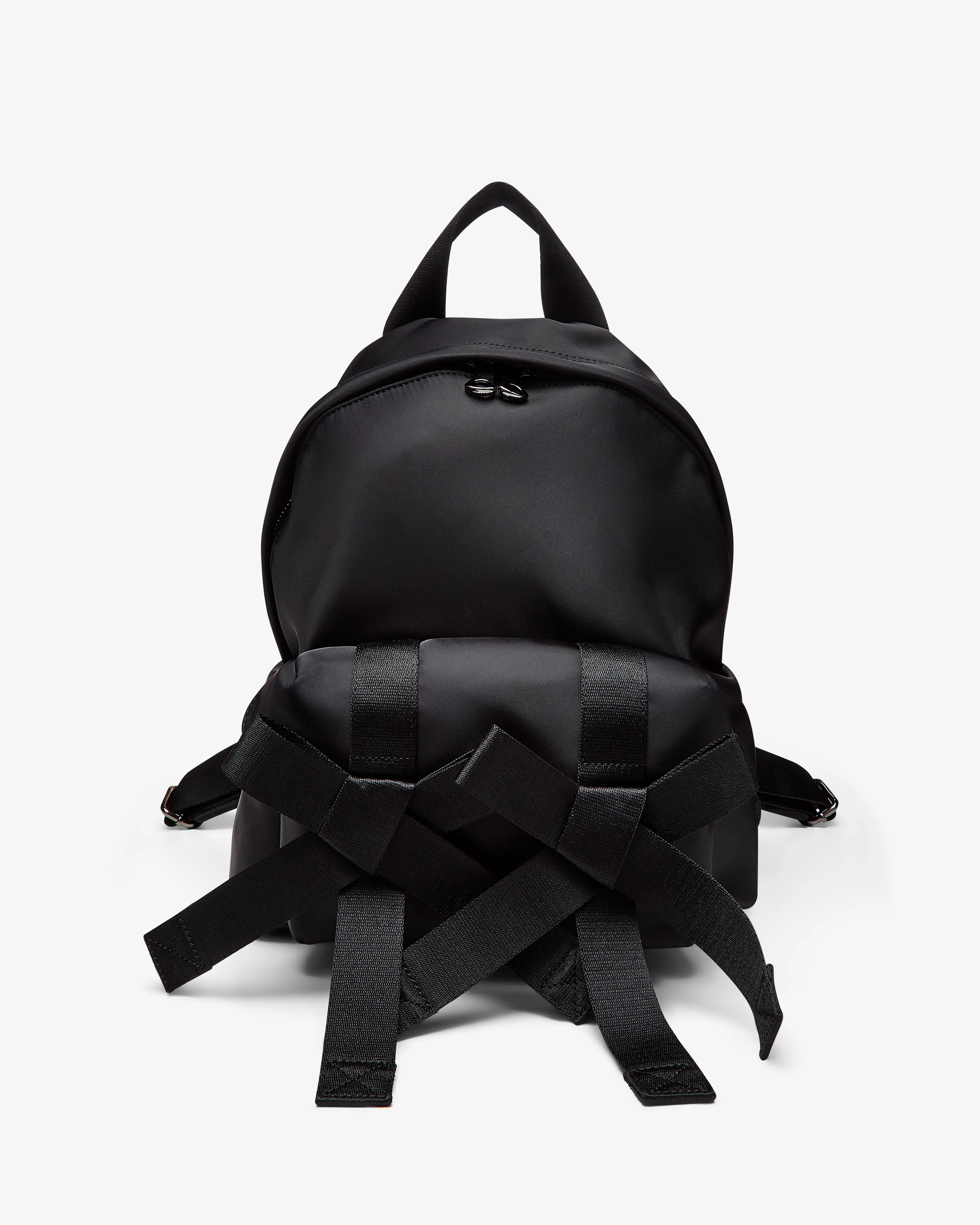 Simone Rocha - Men's Embroidered Bow Front Backpack - (Black/Pearl)