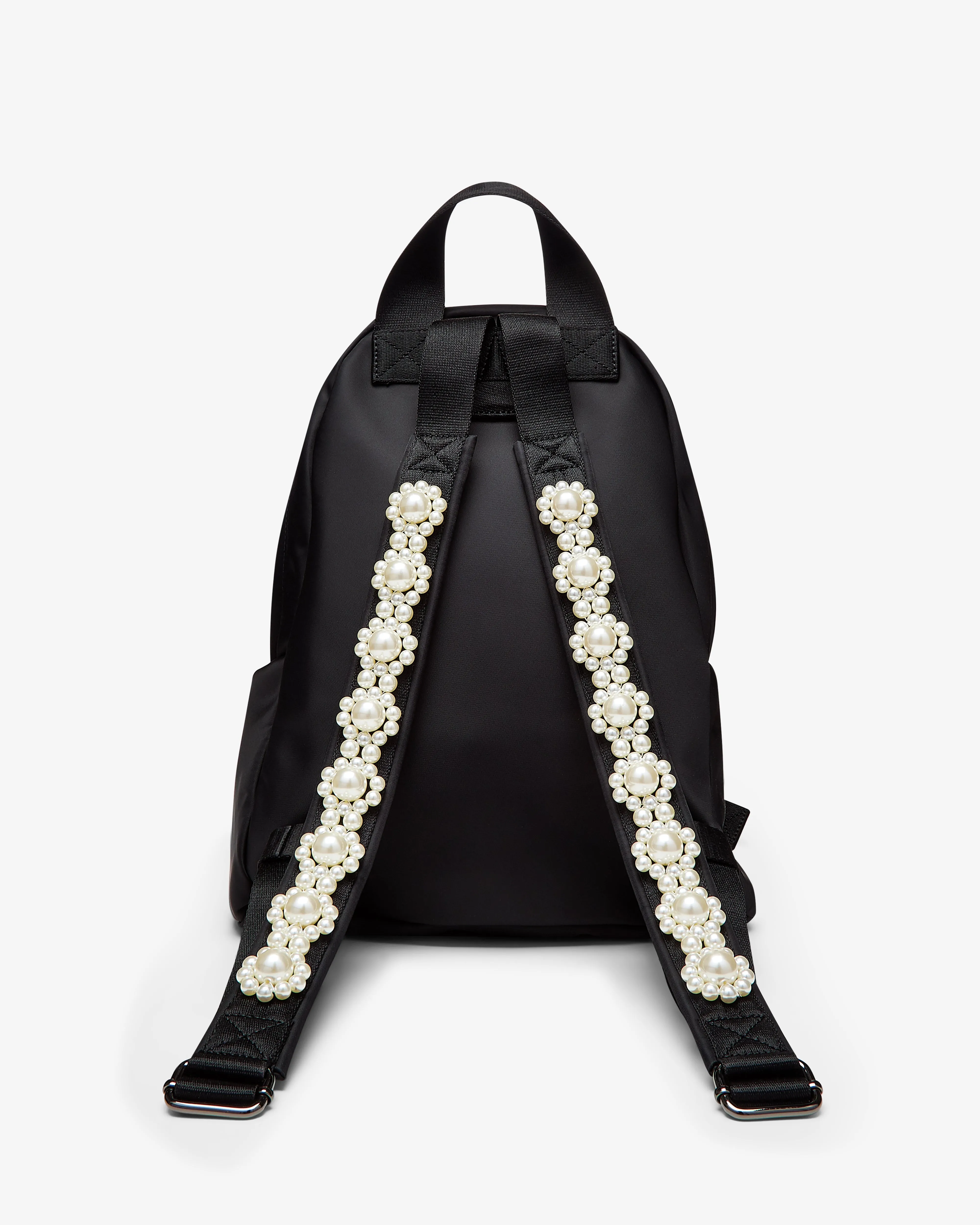 Simone Rocha - Men's Embroidered Bow Front Backpack - (Black/Pearl)