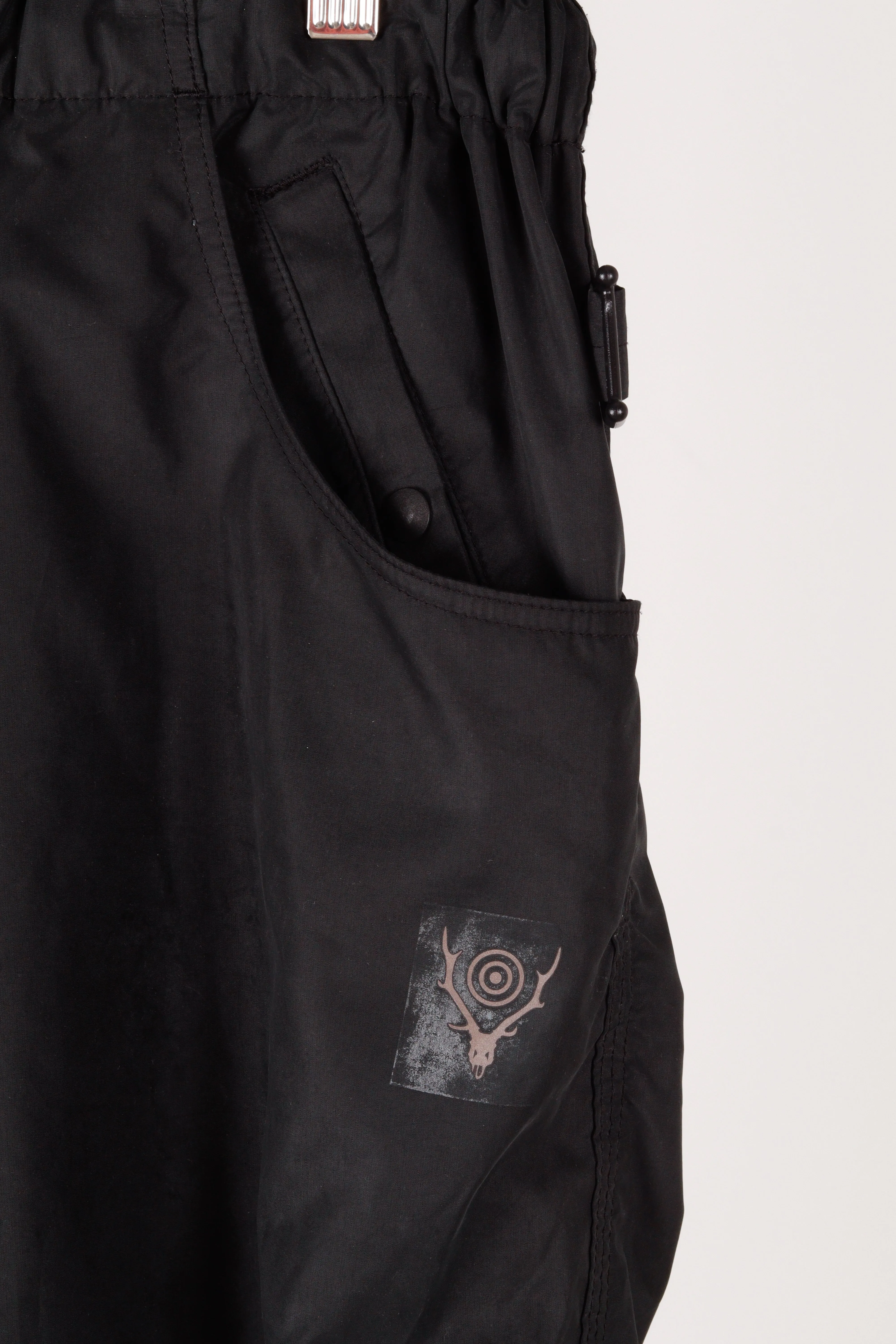 South2 West8 'Belted Utility' Cuffed Shorts Grey