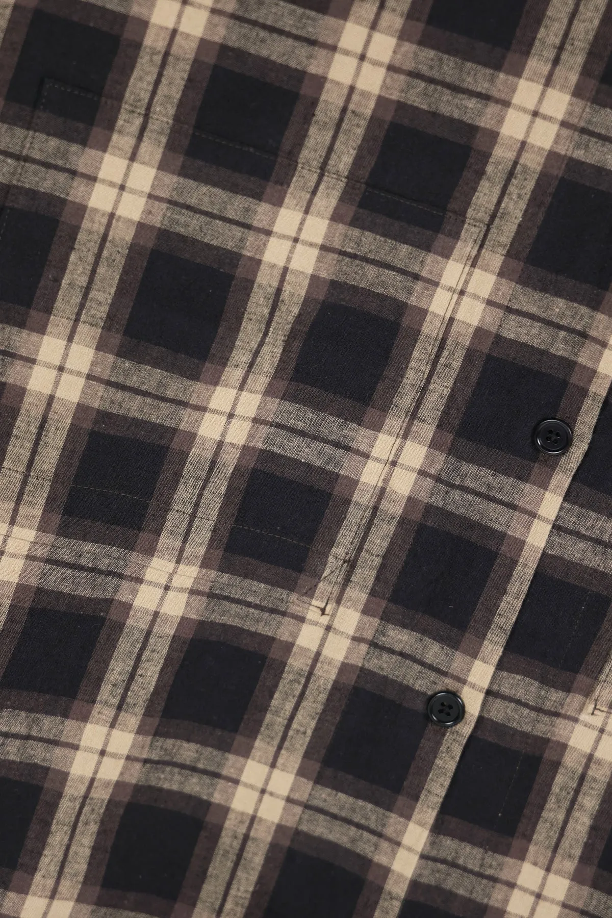 Studio Shirt - Black/Brown Tan Plaid