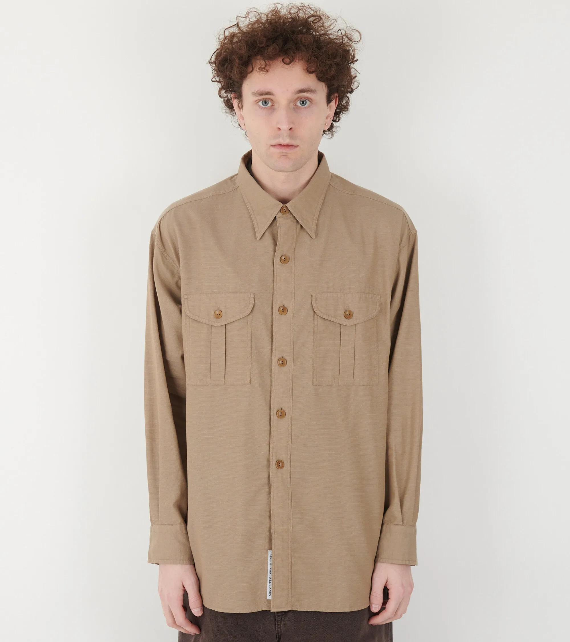 Utility Panama Shirt Beige