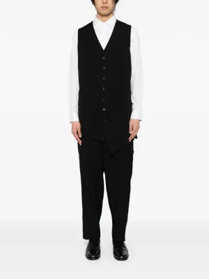 YOHJI YAMAMOTO POUR HOMME - Men Multi Pocket Asymetrical Vest
